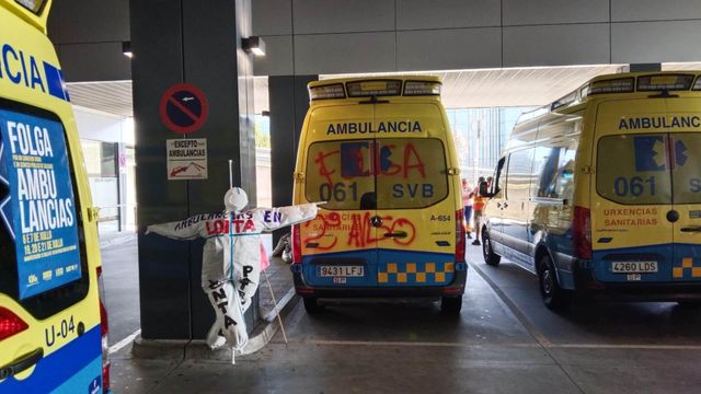 Huelga de ambulancias en Galicia.