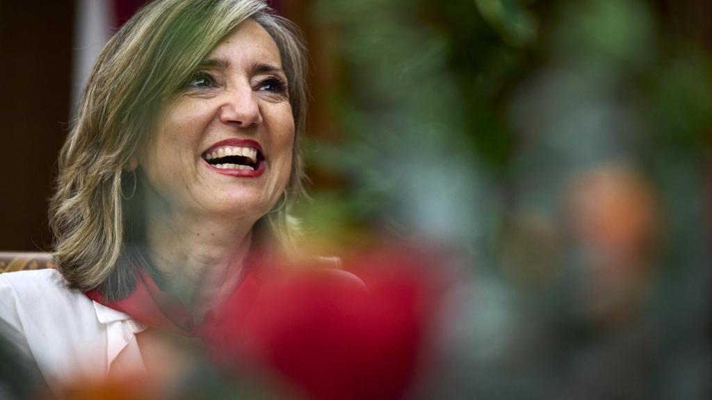 Cristina Ibarrola, durante un momento de la entrevista.