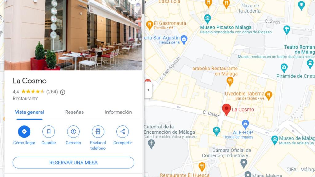 Localización de La Cosmo.