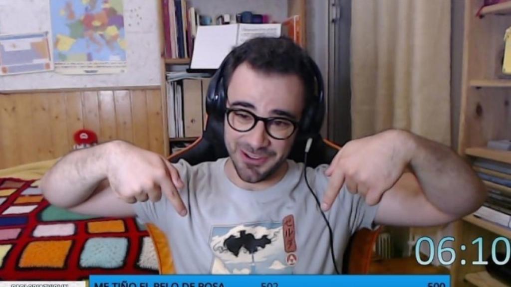 Pablo Díaz haciendo directo en Twitch.