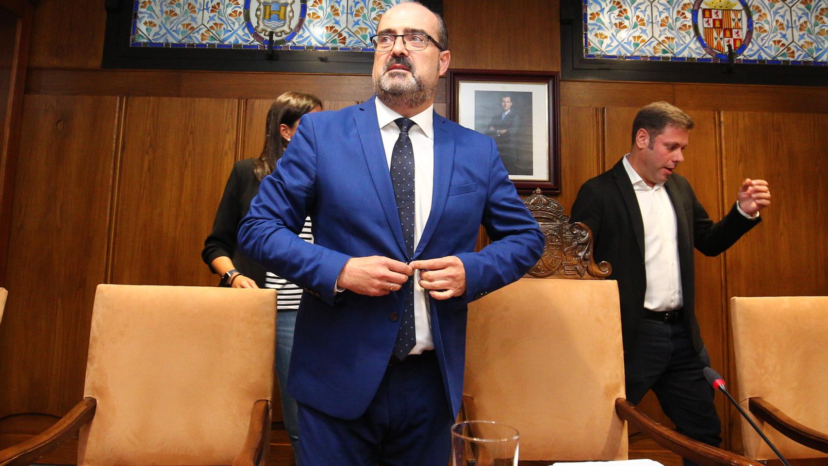 El alcalde de Ponferrada, Marco Morala, durante el pleno de organización del Ayuntamiento de Ponferrada