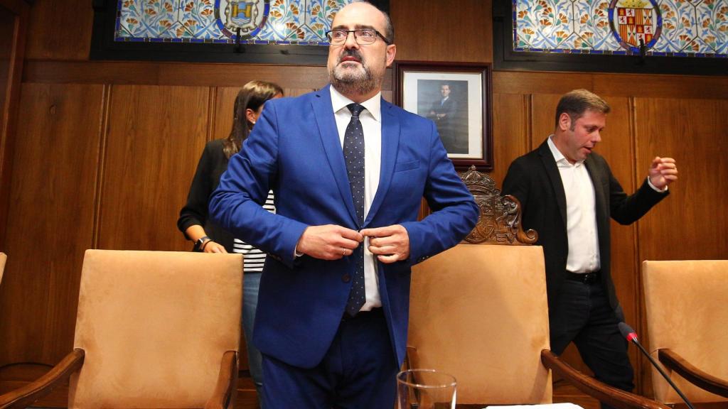 El alcalde de Ponferrada, Marco Morala, durante el pleno de organización del Ayuntamiento de Ponferrada