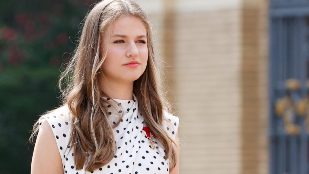 La princesa de Asturias, Leonor de Borbón, este viernes en Zaragoza.