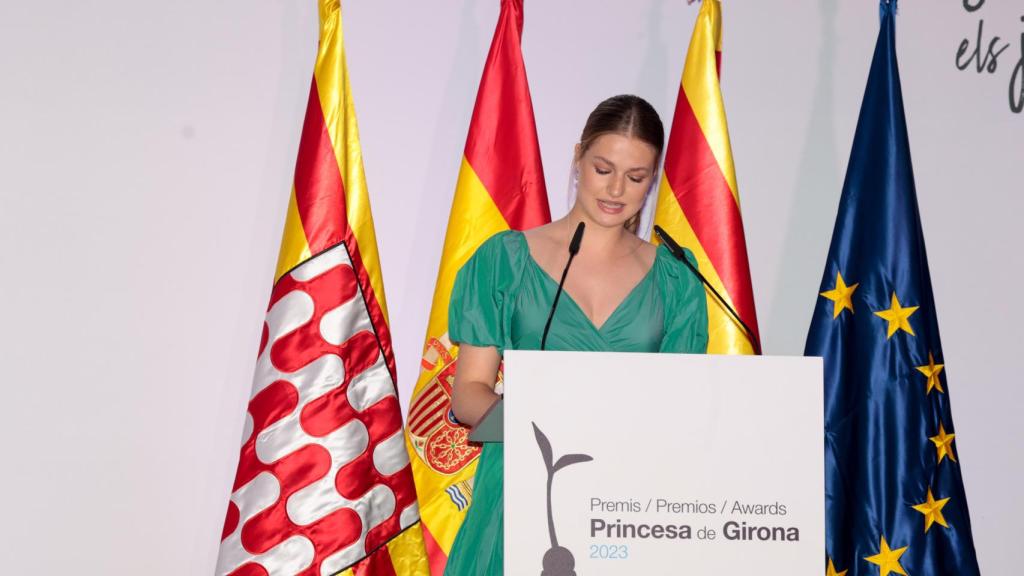 La princesa Leonor, en su discurso de 2023.