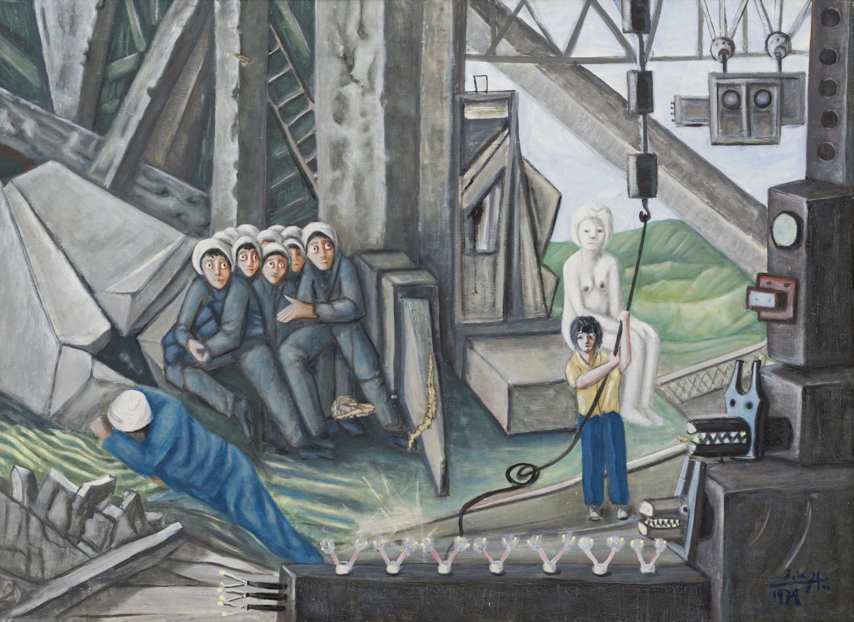 Aref El Rayess: 'Desastre de la Guerra Popular Libanesa', 1978. Cortesía del Legado del artista y de la Sfeir-Semler Gallery, Beirut
