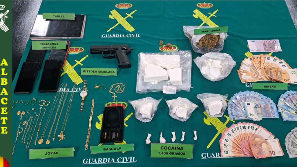 Efectos intervenidos por la Guardia Civil de Albacete. Foto: GUARDIA CIVIL