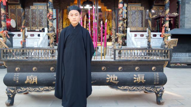 Imagen de archivo de un monje taoista de Yunnan, al suroeste de China.