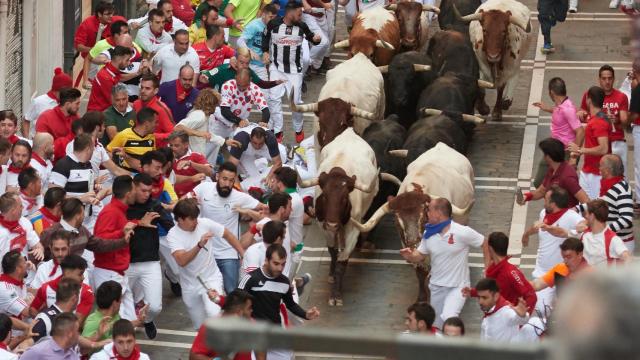 Cuarto encierro de sanfermines, en directo.