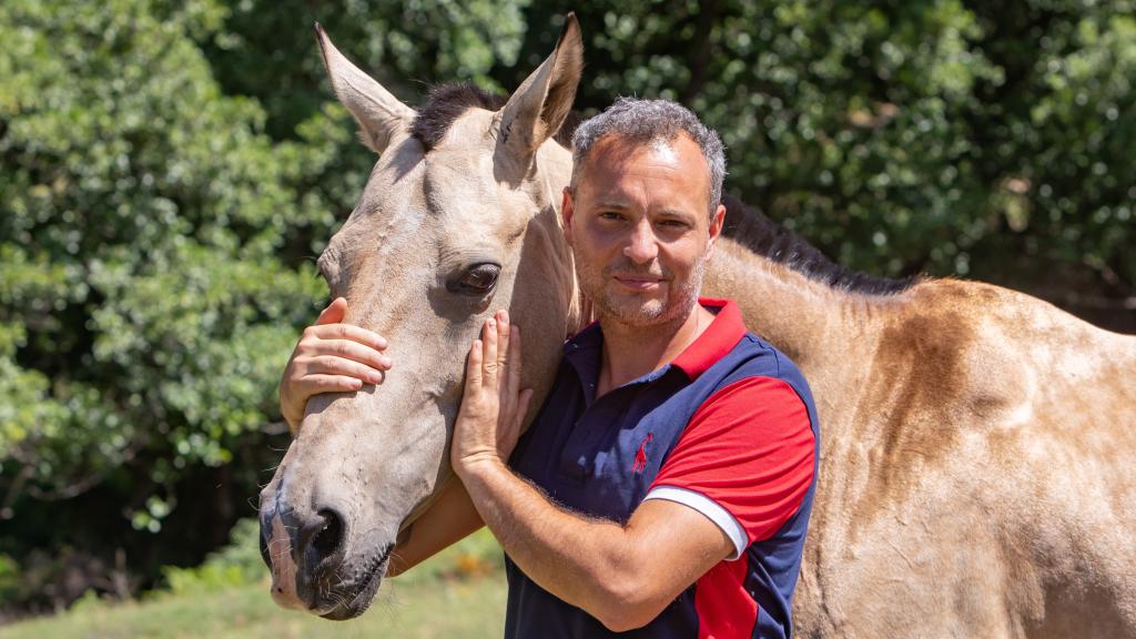 Javier Díaz tiene el único criadero de caballos de oro y plata