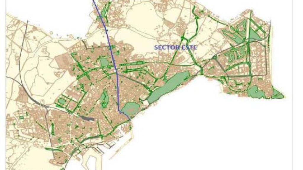 Un mapa de cómo quedará la zona Este.