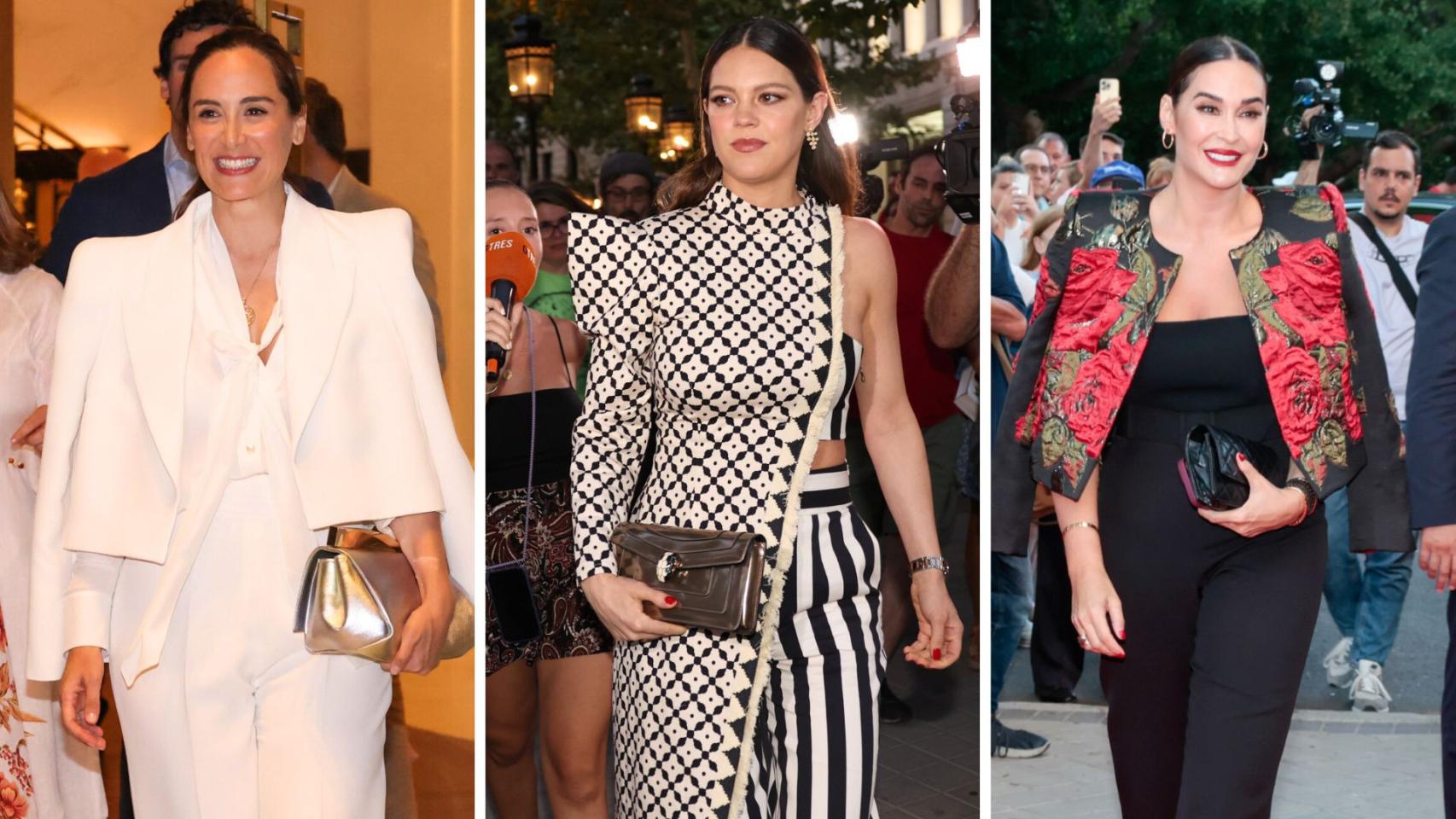 La novia y algunas asistentes, en un montaje de JALEOS.