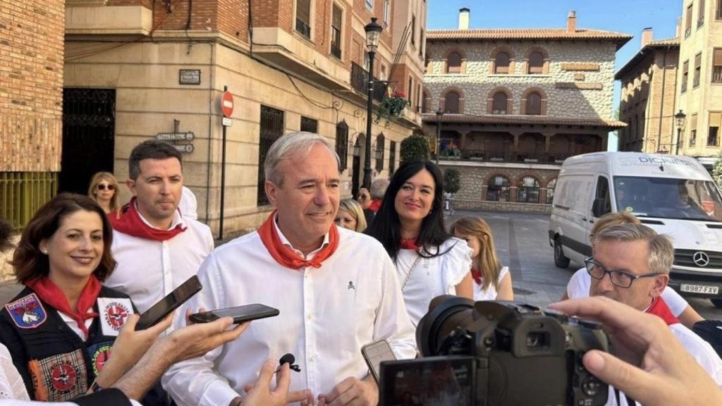 Jorge Azcón, líder del PP en Aragón, desde Teruel