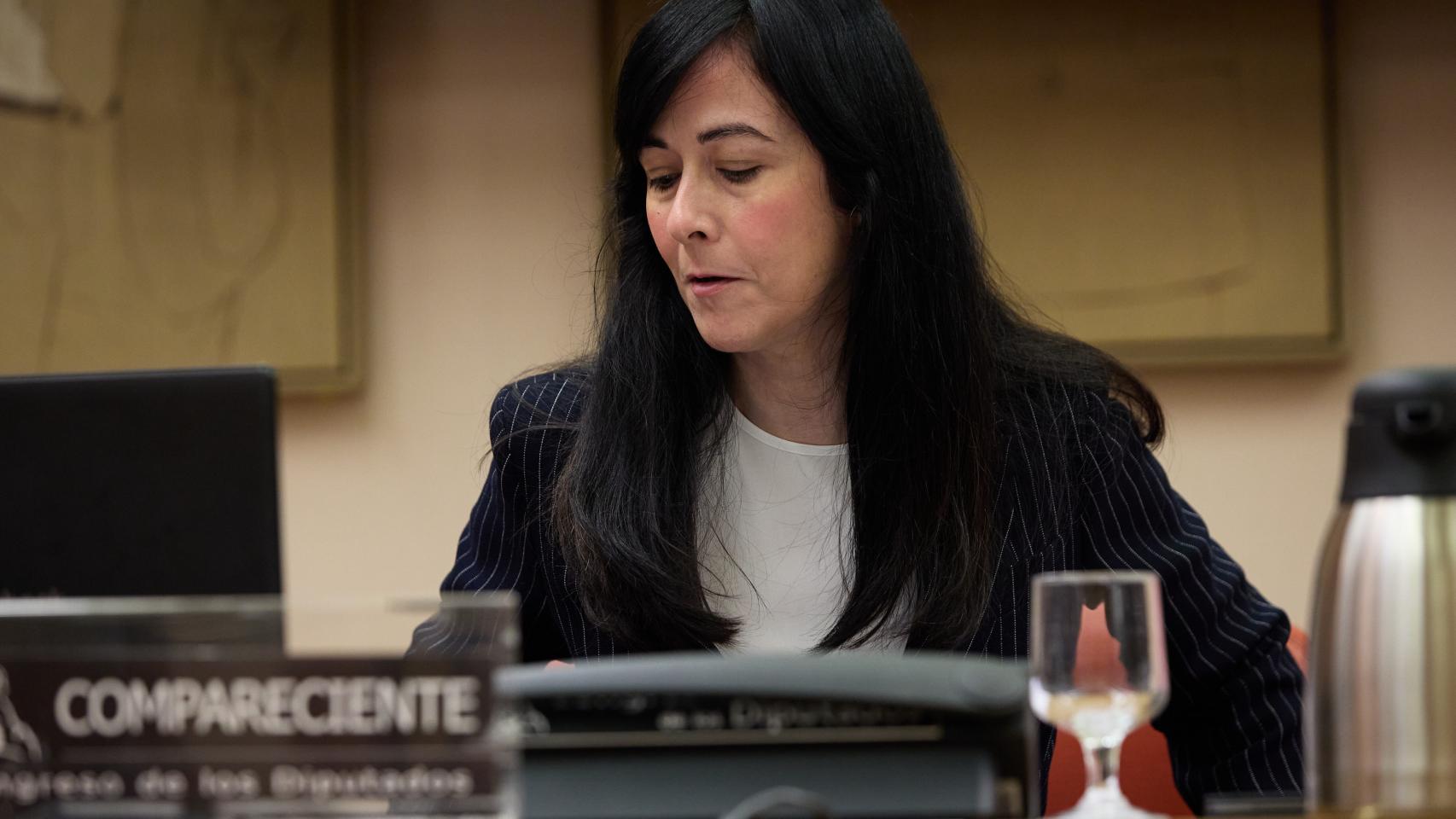 Belén Gualda, presidenta de la SEPI, durante una comparecencia en el Congreso