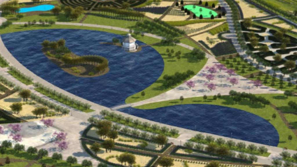 Zona del lago proyectado.