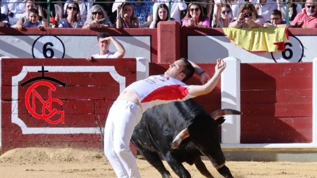 El foto un cortador en uno de los concursos de cortes en Valladolid