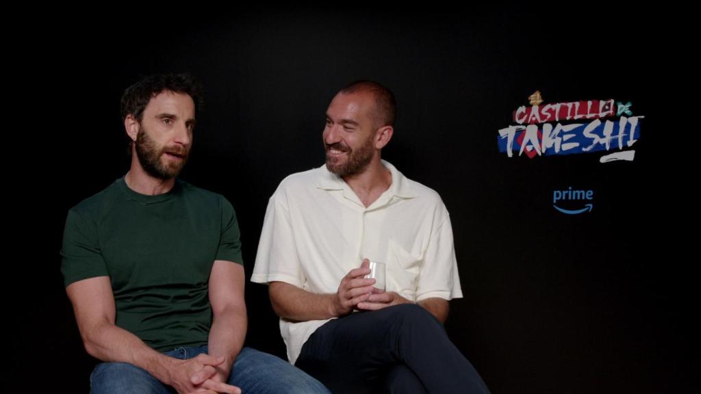 Dani Rovira y Jorge Ponce en el junket de 'El castillo de Takeshi'.