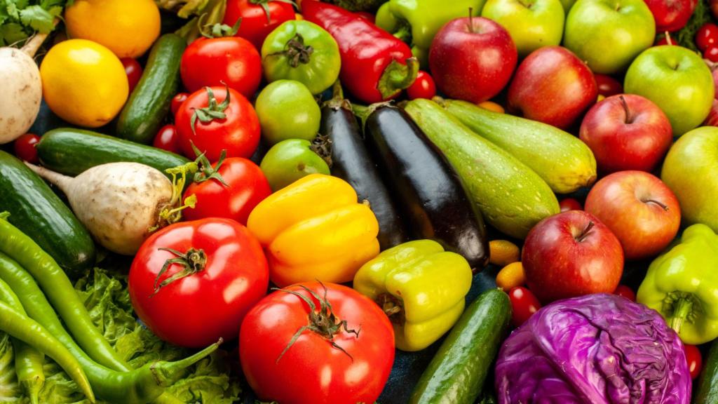 Un tapiz de colores saludable y comestible