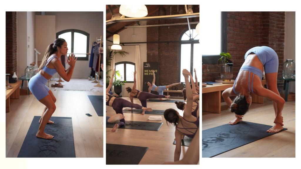 Cocó Constans dirigiendo su taller de pilates desde el espacio 'wellness' de Juno House.