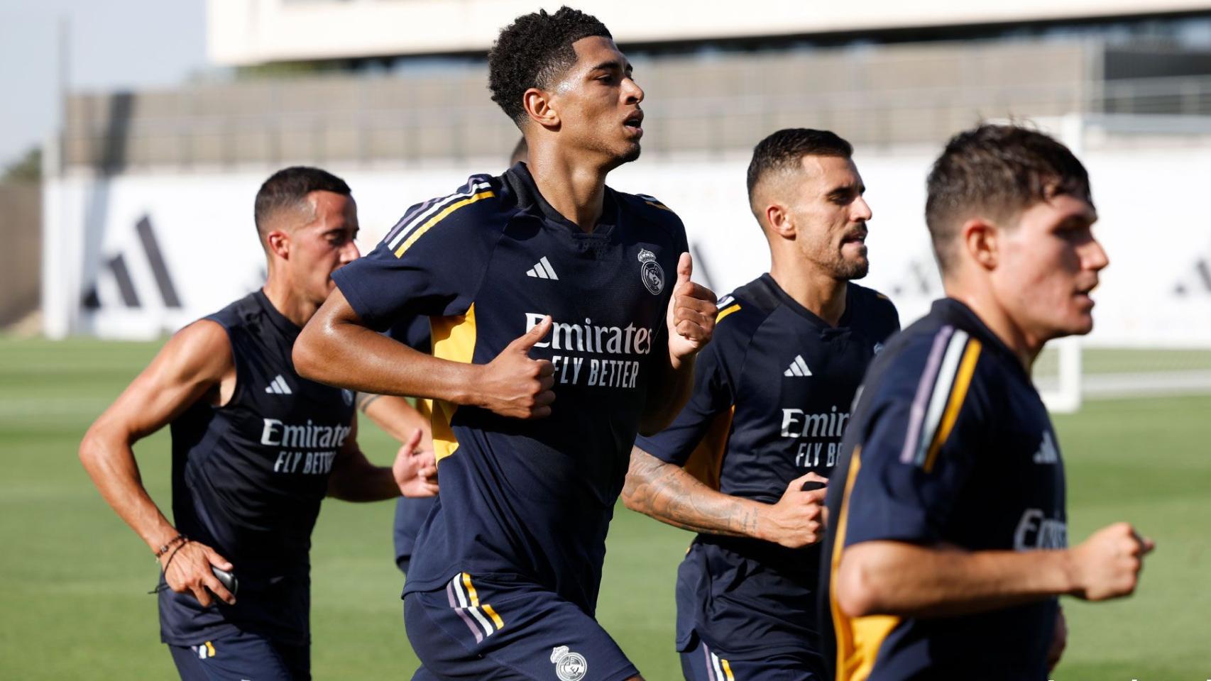 Jude Bellingham, en su primer entrenamiento con el Real Madrid