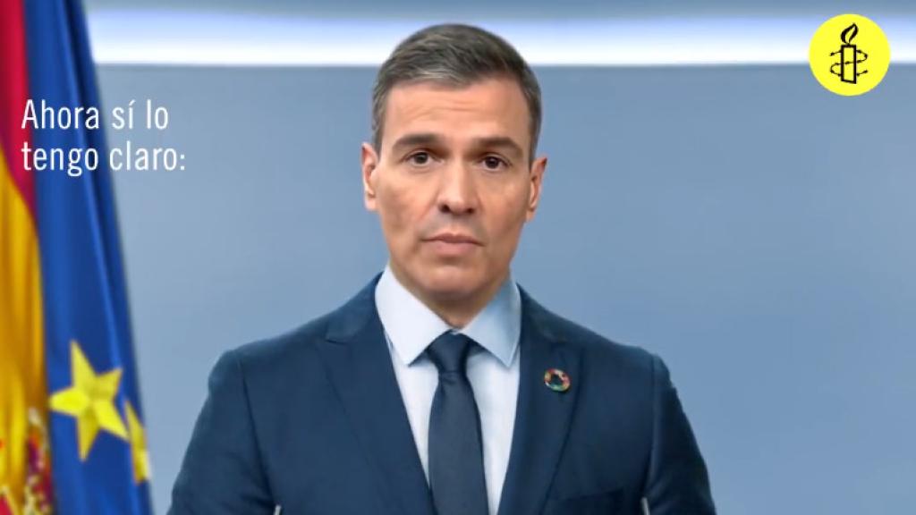 Pedro Sánchez, según la inteligencia artificial de Amnistía Internacional