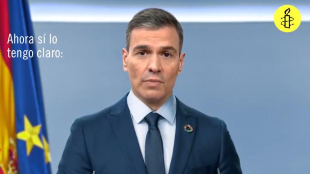 Pedro Sánchez, según la inteligencia artificial de Amnistía Internacional