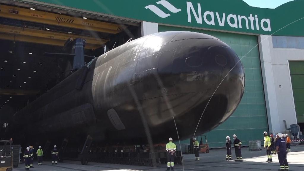 Submarino S-81 Isaac Peral en las instalaciones de Navantia en Cartagena (Murcia)