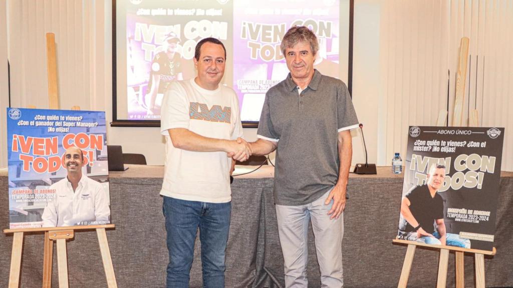 Salvador Martí y Daniel Adriasola, en la presentación del abono conjunto Intercity y Lucentum.
