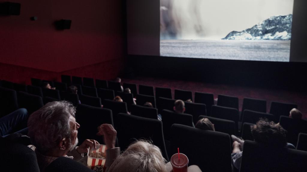 Varios espectadores en una sala de cine.