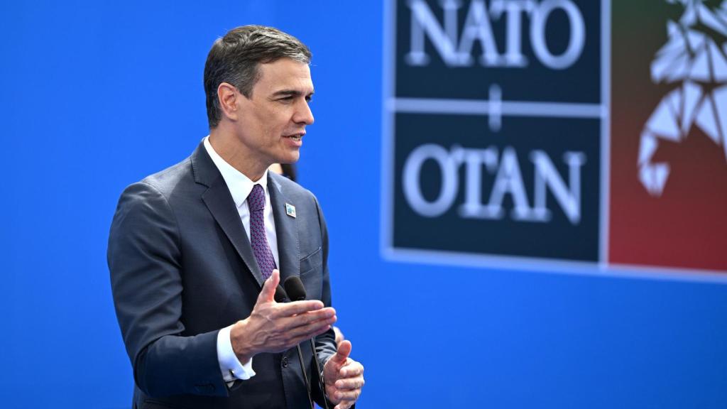 El presidente del Gobierno, Pedro Sánchez, este martes a su llegada a la cumbre de la OTAN en Vilna