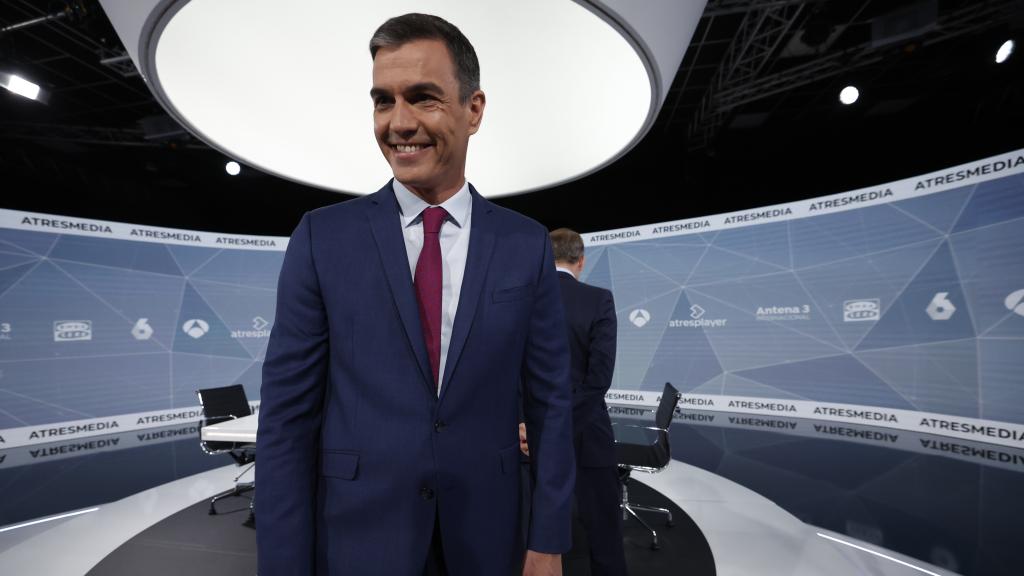 Pedro Sánchez, antes del debate en A3.