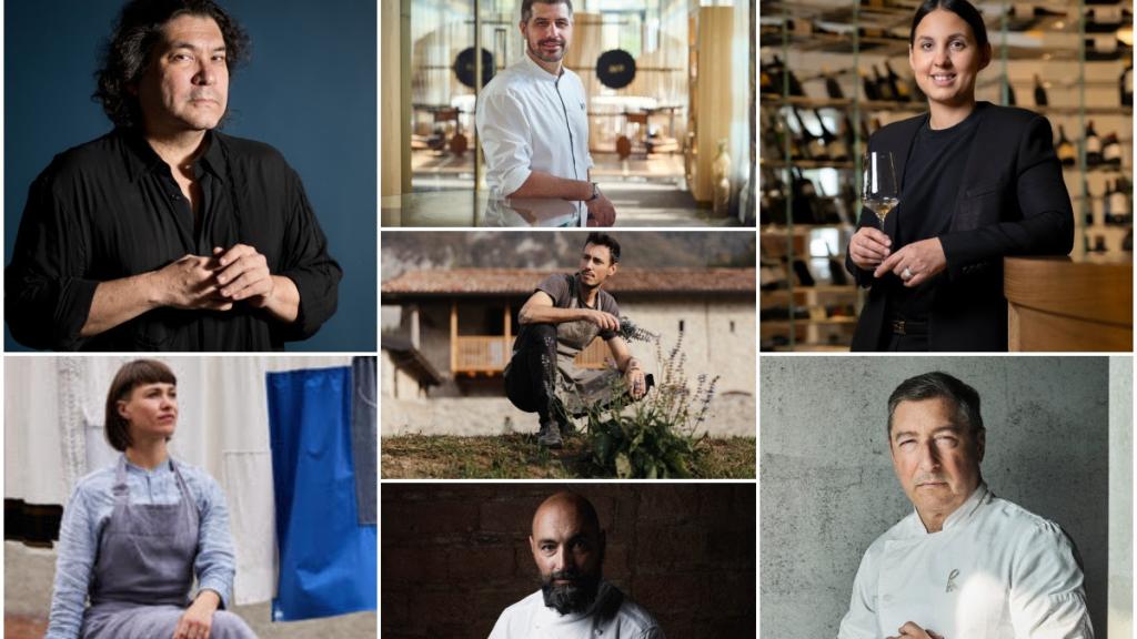 Gastón Acurio, Sven Wassmer, Amanda Wassmer, Rebecca Clopath, Michele Lazzarini, Benito Gómez y Joan Roca.