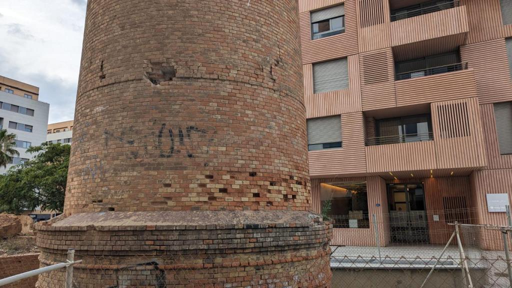 La chimenea actualmente.