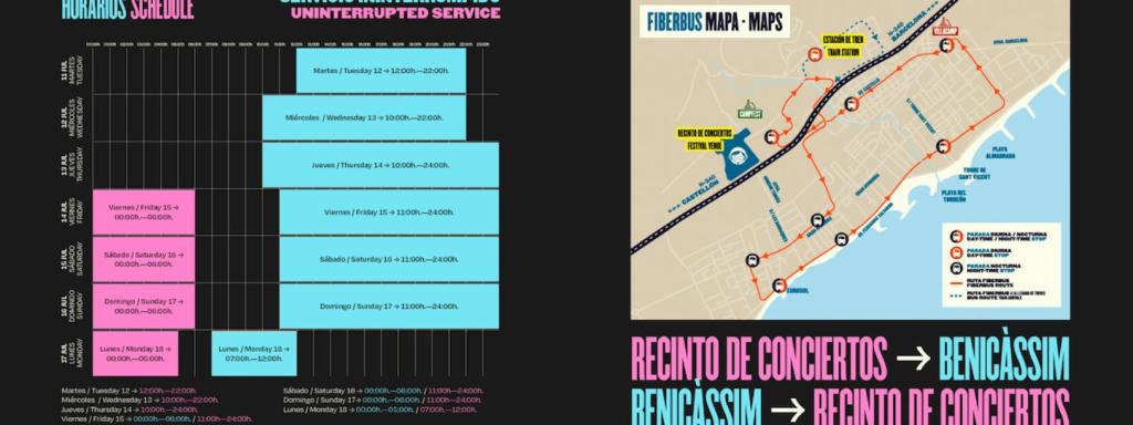 Horarios autobuses FIB 2023