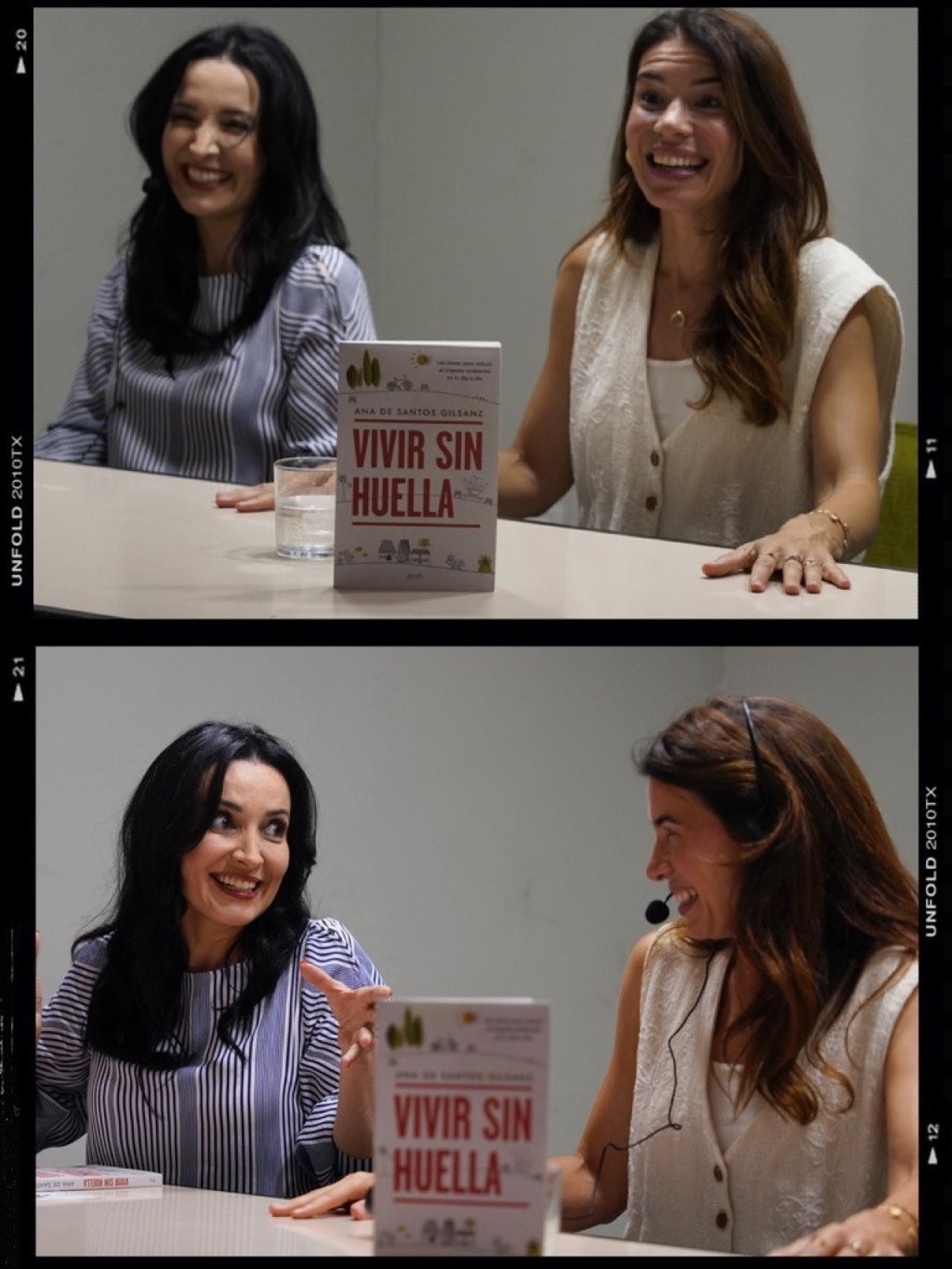 Cruz Sánchez de Lara y Ana de Santos en la presentación de 'Vivir sin huella'.