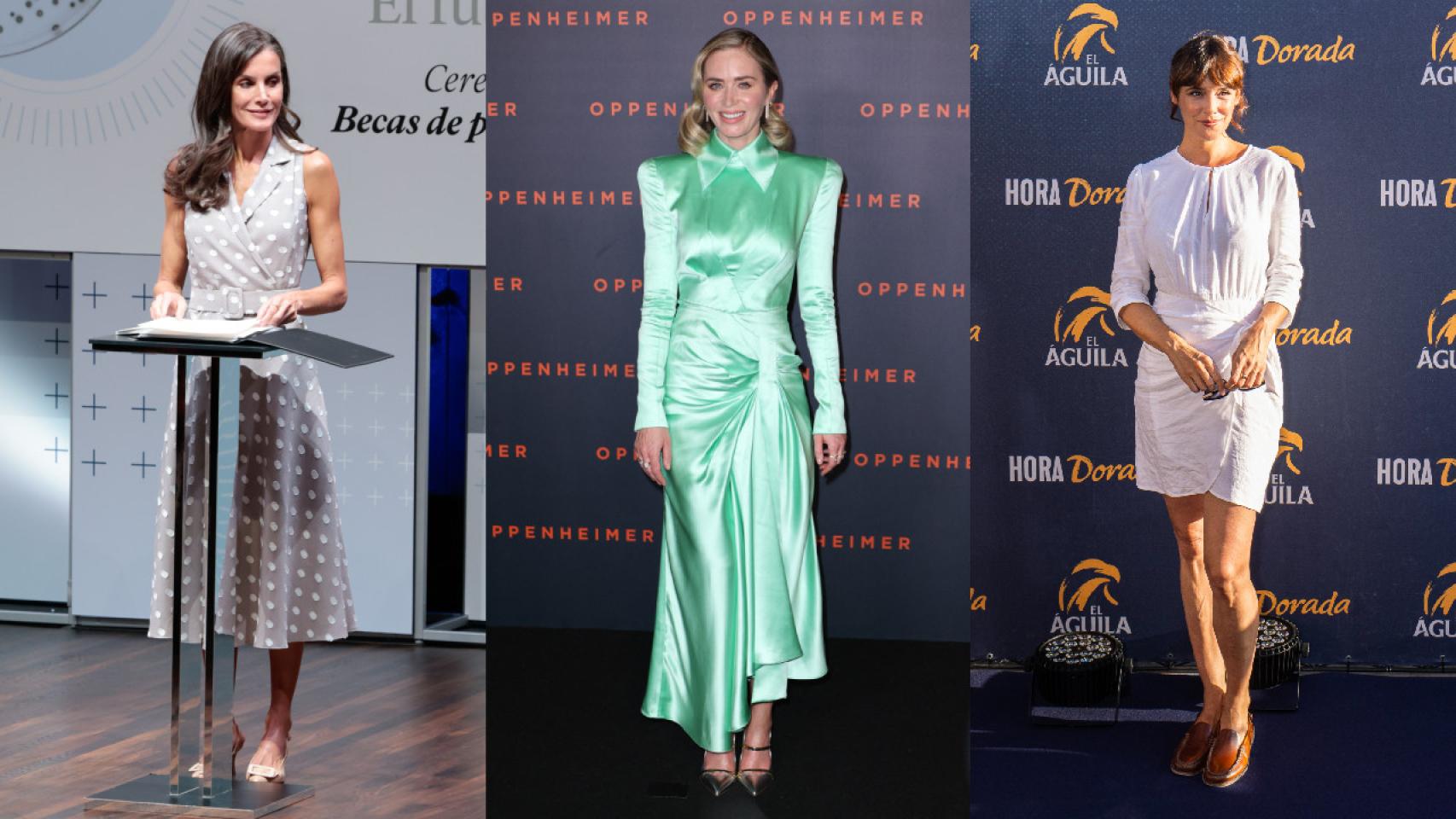 Del vestido de lunares de la reina Letizia al verde satinado de Emily Blunt: las imágenes del día