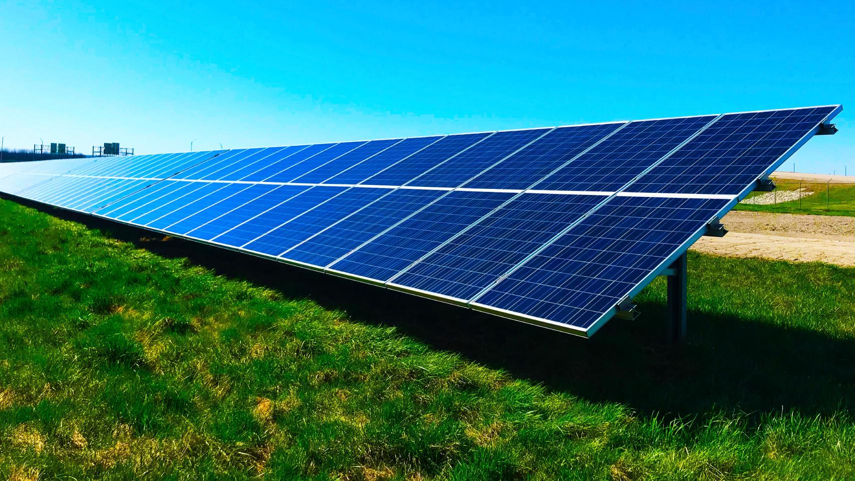 Unas placas solares.