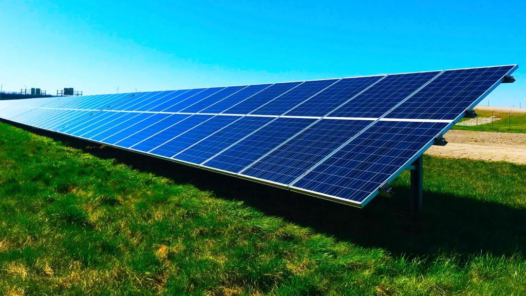 Unas placas solares.