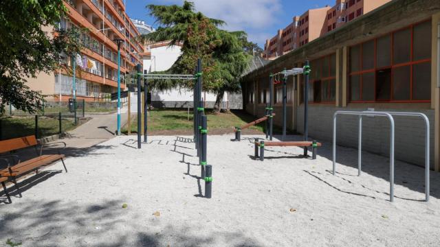 Nueva área de calistenia del Barrio de las Flores.