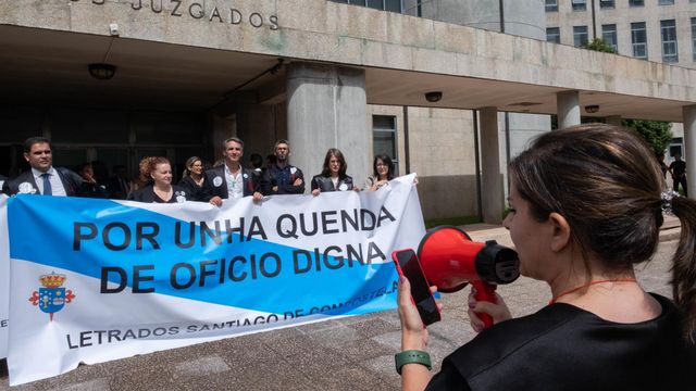 Manifestación de abogados en Santiago.