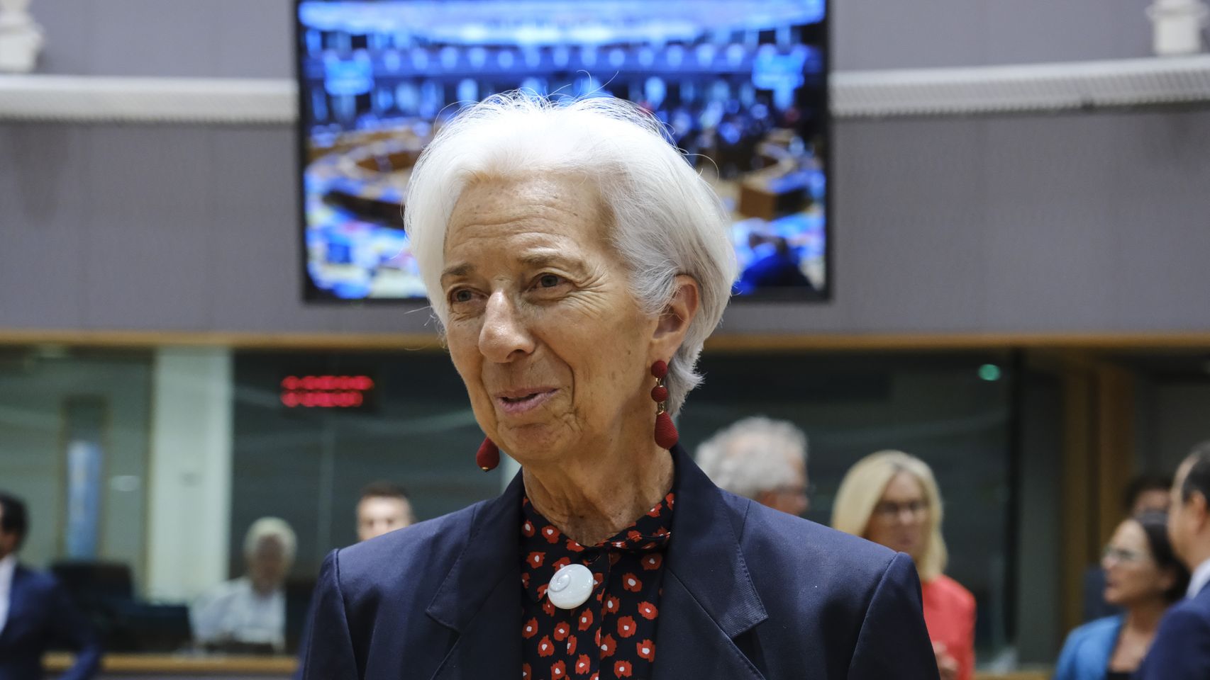 La presidenta del BCE, Christine Lagarde, ha asistido a la reunión del Eurogrupo de este jueves