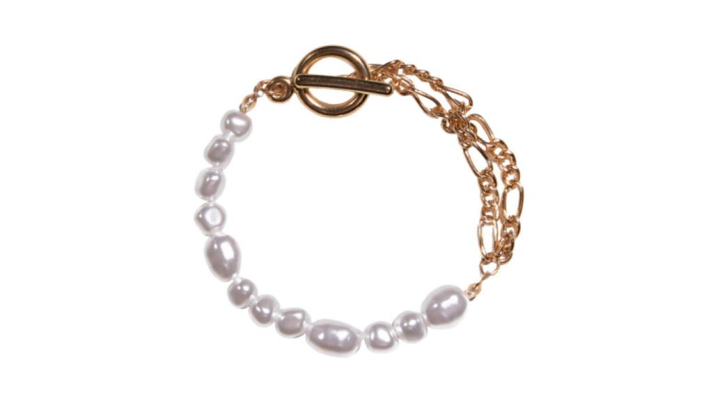 Pulsera perlas y eslabones, de Joys.