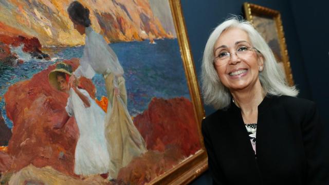 Blanca Pons-Sorolla en la exposición de Sorolla en la National Gallery de Dublín en 2019