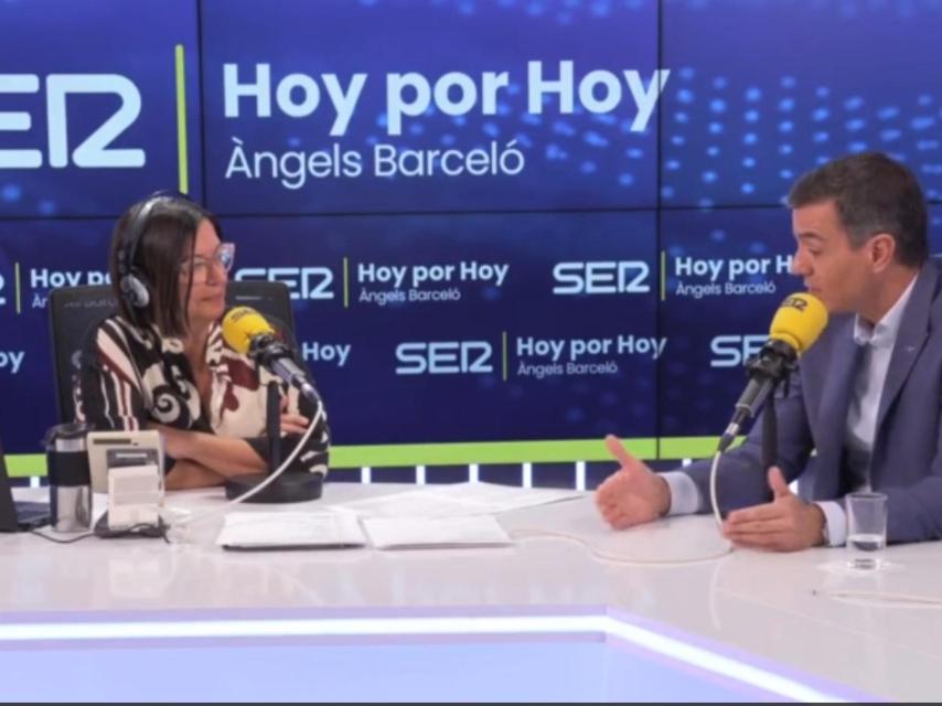 Pedro Sánchez durante la entrevista en la cadena Ser.