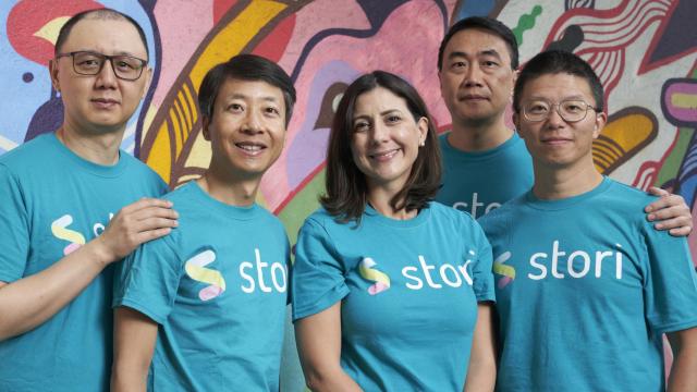 Los fundadores de Stori: GY Liu, Bin Chen, Marlene Garayzar, Nick Chen y Sherman He.