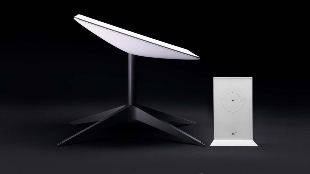 La antena y el router de Starlink.