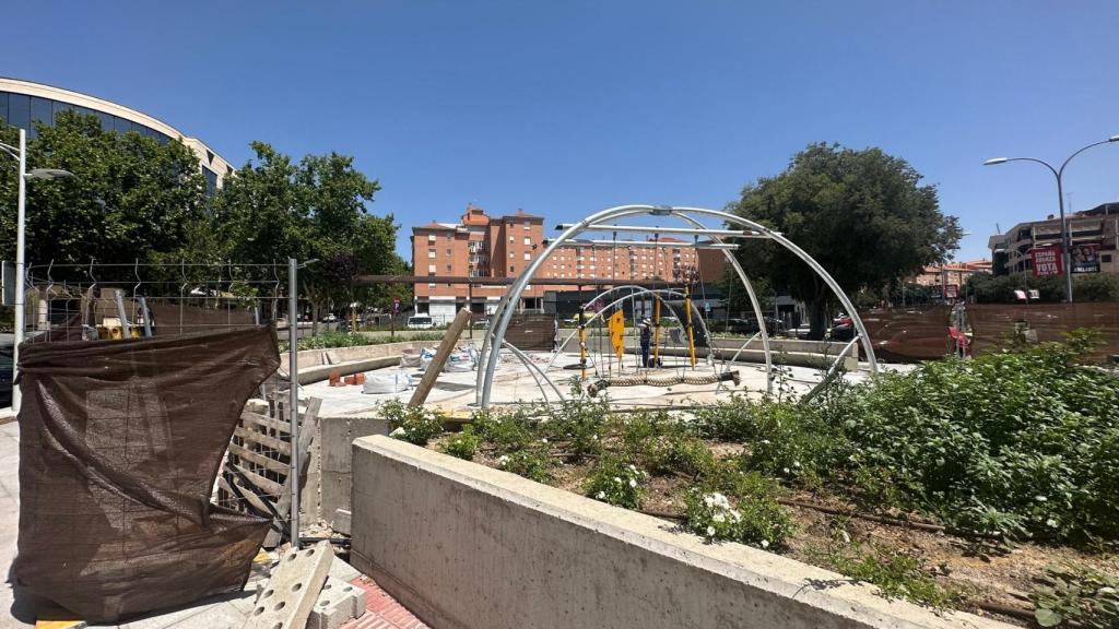 Obras en la Plaza de España, en Toledo