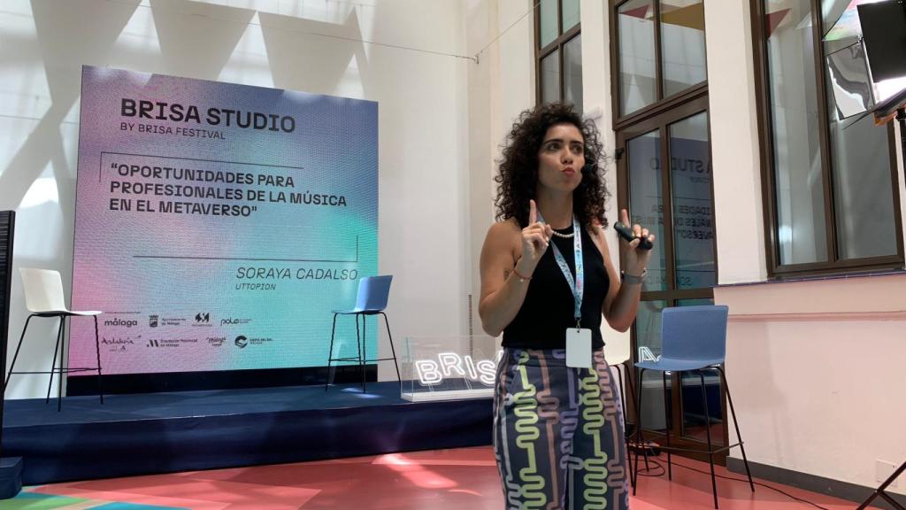 Soraya Cadalso, durante su charla.