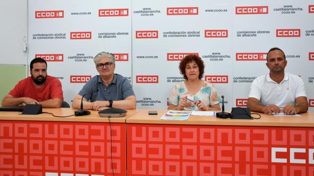 Rueda de prensa de CCOO. Foto: CCOO.