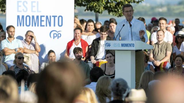 Feijóo, en un mitin en Cantabria
