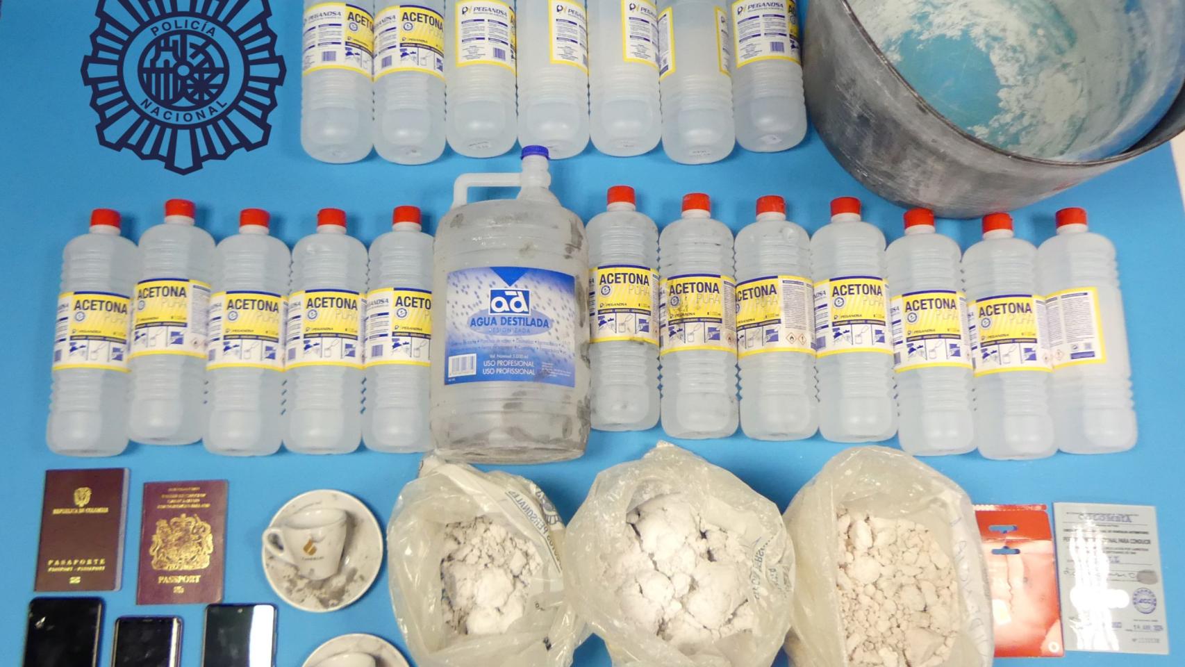Droga incautada en el registro del hotel en Vigo